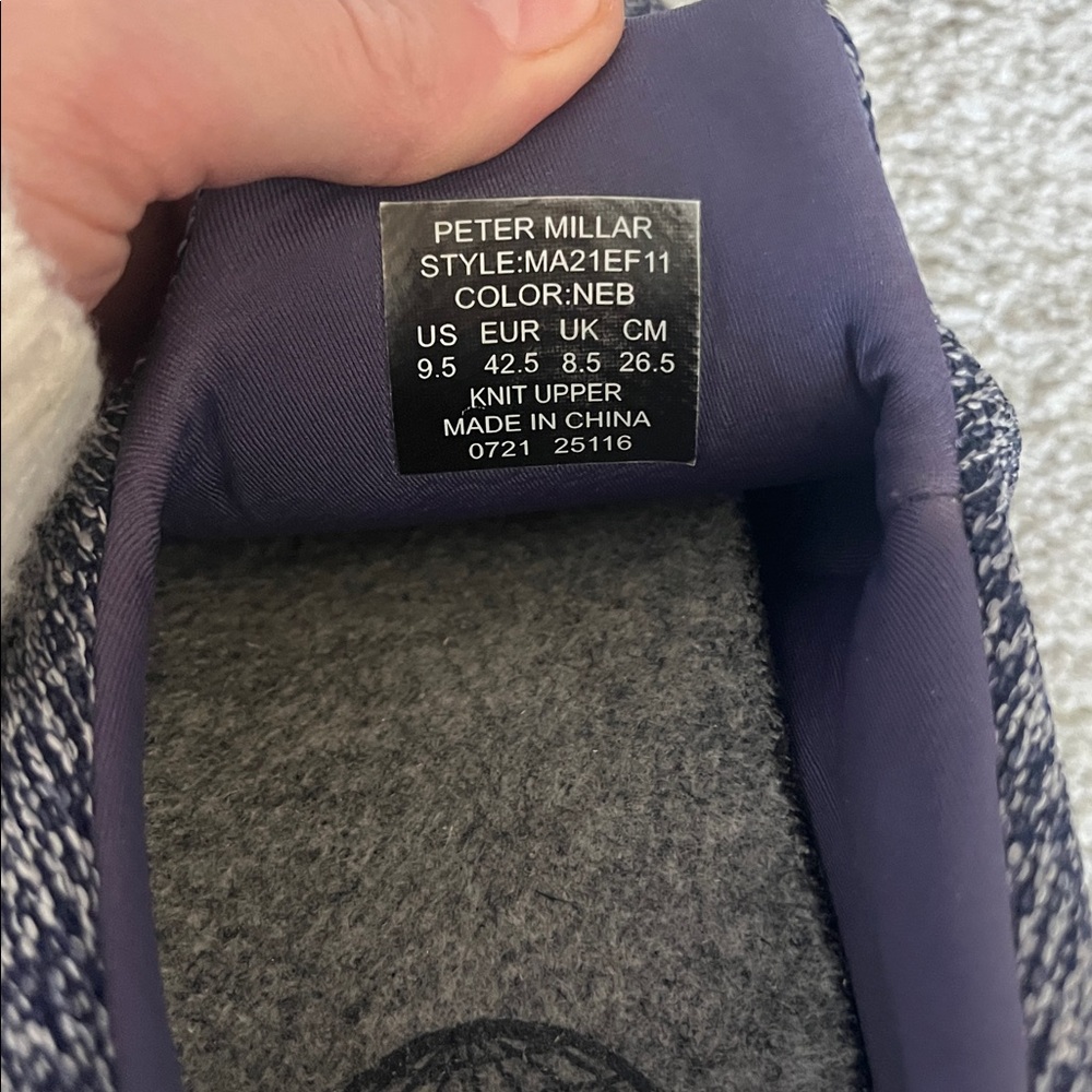 Peter Millar Blue and White Athletic Shoes - Picture 2 of 3